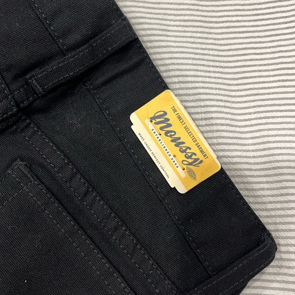 Japanese brand MOUSSY black denim jeans with tags BRAND NEW - Picture 3 of 4